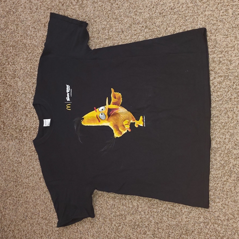 McDonald's Official Crew Angry Birds Movie Promotional T-Shirt 2016 Size Large
